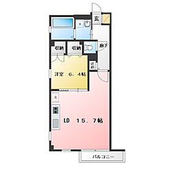 Wisteria kagurazaka 1LDKの間取図画像