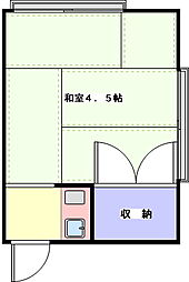 太平荘 203 2階ワンルームの間取り