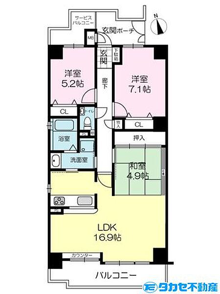間取りを拡大表示