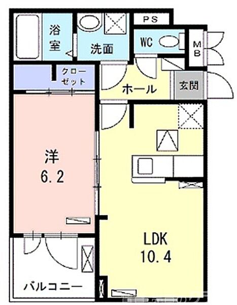 Heal court K.N. 304｜京都府京都市南区吉祥院西浦町(賃貸アパート1LDK・3階・40.14㎡)の写真 その2