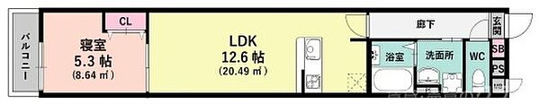 La Fite GOSHONISHI 203｜京都府京都市上京区今図子町(賃貸マンション1LDK・2階・42.60㎡)の写真 その2