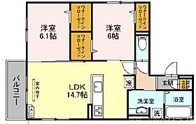 仮）D-ROOM長岡京市開田 202 ｜ 京都府長岡京市開田3丁目（賃貸アパート2LDK・2階・64.74㎡） その2