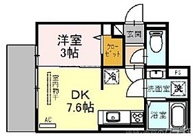 シュペリール 203 ｜ 京都府京都市左京区田中西春菜町（賃貸アパート1DK・2階・27.82㎡） その2