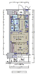 プレサンスTHE KYOTO澄華 6階1DKの間取り