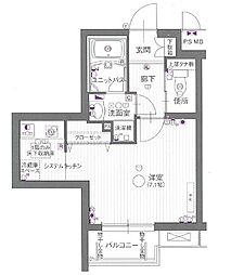 ベラジオ京都高台寺 5階1Kの間取り