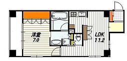 リーガル京都四条河原町通りII 6階1LDKの間取り