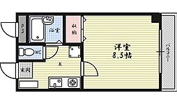 サムティ上堀川 6階1Kの間取り