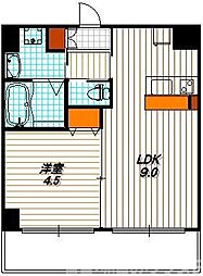 アーティクルズ 4階1LDKの間取り
