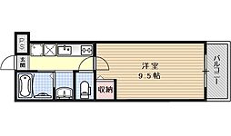シュミート西洞院 2階1Kの間取り