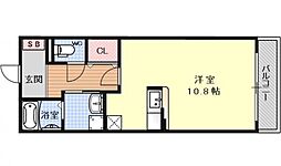 シエル・エトワレ 1階ワンルームの間取り