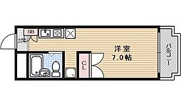 サンシティ共立 1階1Kの間取り
