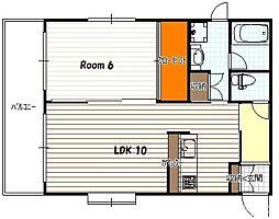 sawarabi kitayama(サワラビキタヤマ) 2階1LDKの間取り