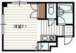 ＡＲＫ　ＢＷ 2階ワンルームの間取り