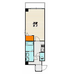 ビレイユ真英烏丸五条 4階1Kの間取り