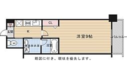 グランレブリー太秦天神川 2階1Kの間取り
