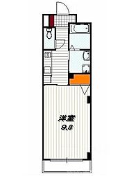 La・KIYAMIYASSO 3階1Kの間取り
