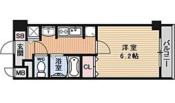 プレサンス京都鴨川彩華 4階1Kの間取り