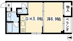 Ｍ・Ｂ・Ｋ 3階1DKの間取り