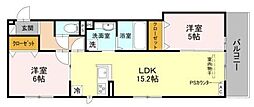 仮）D-ROOM京都市右京区西院小米町 2階2LDKの間取り