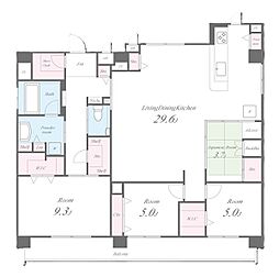Casa洛南（カーサ洛南） 5階4LDKの間取り