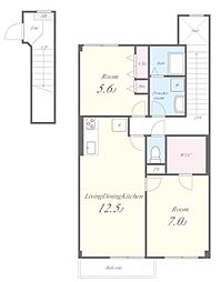 Azalea Square（アザレアスクエア） 2階2LDKの間取り