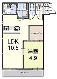 Private Residence HIRO 1階1LDKの間取り