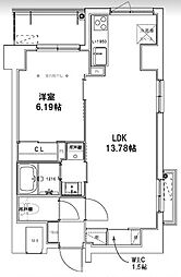 sawarabi park house 5階1LDKの間取り