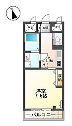 ＣａｓａＣａｒｉｎｏ（カーサカリーノ） 1階1Kの間取り