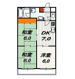 ロイヤルコーポ 3DKの間取図画像