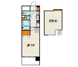 プレサンス京都修学院 1Kの間取図画像