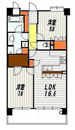 リーガル京都烏丸五条通り 2LDKの間取図画像