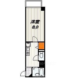 セレッソコート京都御所西 1Kの間取図画像