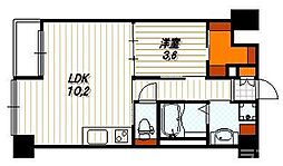 プラネシア東山三条 1LDKの間取図画像