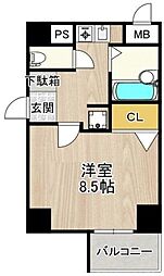 サムティ上堀川 1Kの間取図画像
