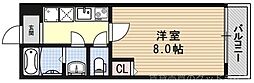 フラッティ丸太町御前 1Kの間取図画像