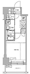エスカーサ京都四条梅津 1Kの間取図画像