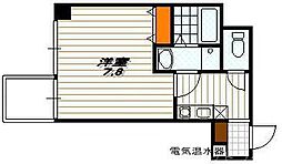 ベルフォーム平安 1Kの間取図画像
