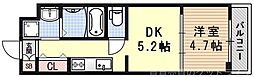 ファステート京都西KIWAMI 1DKの間取図画像