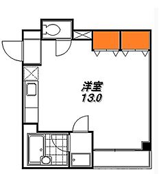 プラザ晴明館 ワンルームの間取図画像
