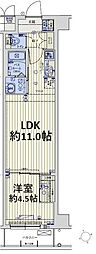 スワンズ京都東寺ガーデン 1LDKの間取図画像