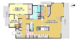 イーグルコート衣笠平野道 2LDKの間取図画像