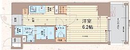 アスヴェル京都西七条 1Kの間取図画像