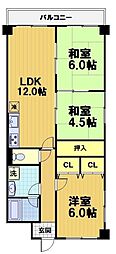 コンフォール 3LDKの間取図画像