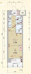 ベラジオ西大路五条 1DKの間取図画像