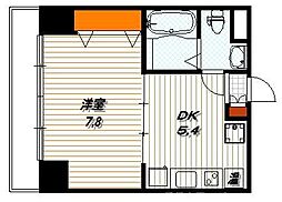 シボラ六条高倉 1DKの間取図画像