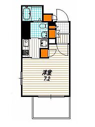 ベラジオ四条烏丸 1Kの間取図画像
