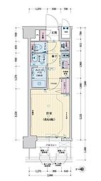 ファステート京都西院パール 1Kの間取図画像