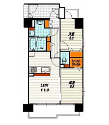 プレサンス京都西院 2LDKの間取図画像