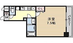 サムティ京都西大路 1Kの間取図画像
