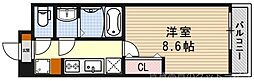 STANDZ金閣寺前 1Kの間取図画像